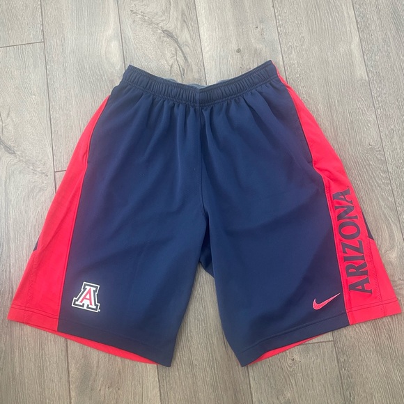 University Of Arizona Wildcats Nike Dri Fit Basketball Shorts Large L Red Blue - Picture 1 of 5